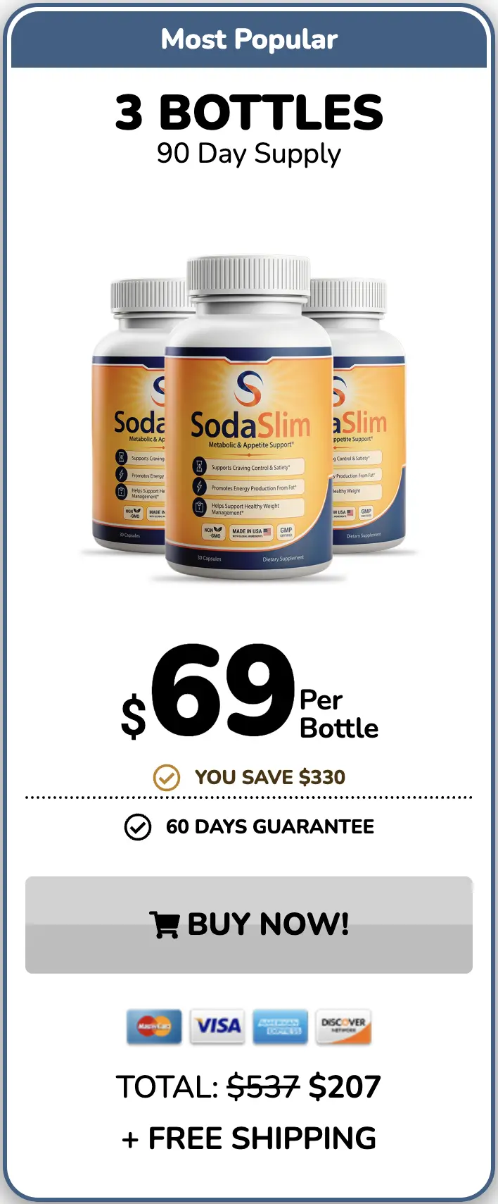 Sodaslim three bottles order